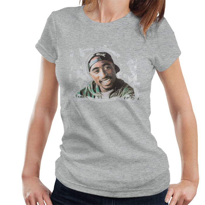 Sidney Maurer Original Portrait Of Tupac Shakur Womens T-Shirt - Womens T-Shirt