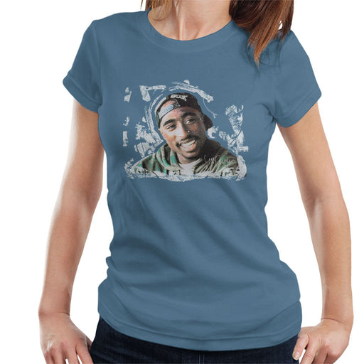 Sidney Maurer Original Portrait Of Tupac Shakur Womens T-Shirt - Womens T-Shirt