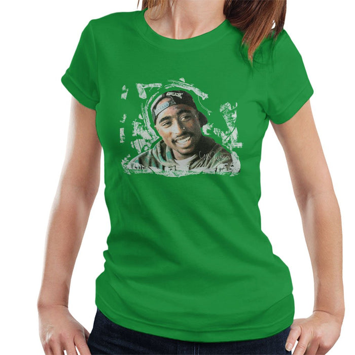 Sidney Maurer Original Portrait Of Tupac Shakur Womens T-Shirt - Womens T-Shirt