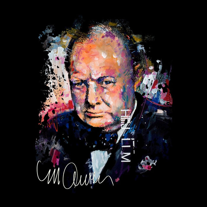 Sidney Maurer Original Portrait Of Winston Churchill Mens Hooded Sweatshirt - Mens Hooded Sweatshirt