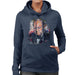 Sidney Maurer Original Portrait Of Winston Churchill Womens Hooded Sweatshirt - Small / Navy Blue - Womens Hooded Sweatshirt