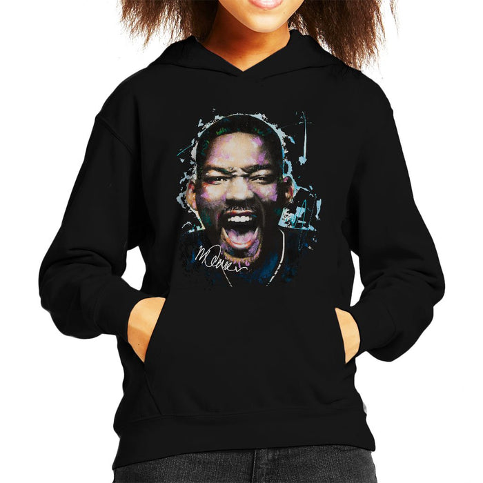Sidney Maurer Original Portrait Of Will Smith Kids Hooded Sweatshirt - Kids Boys Hooded Sweatshirt