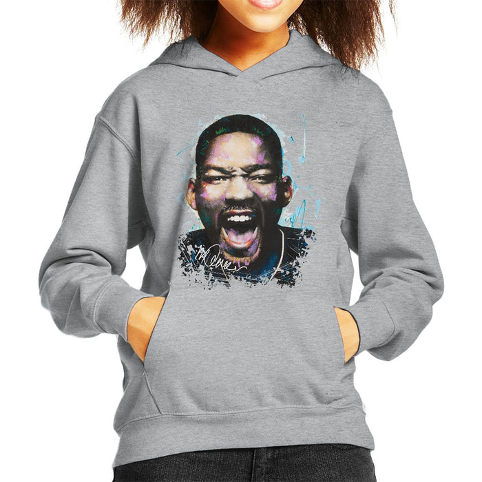 Sidney Maurer Original Portrait Of Will Smith Kids Hooded Sweatshirt - Kids Boys Hooded Sweatshirt