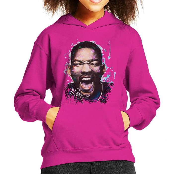 Sidney Maurer Original Portrait Of Will Smith Kids Hooded Sweatshirt - Kids Boys Hooded Sweatshirt