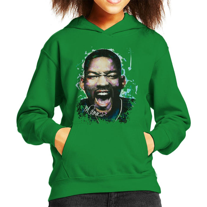 Sidney Maurer Original Portrait Of Will Smith Kids Hooded Sweatshirt - Kids Boys Hooded Sweatshirt