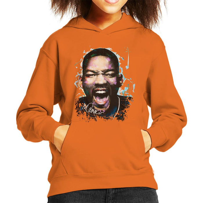 Sidney Maurer Original Portrait Of Will Smith Kids Hooded Sweatshirt - Kids Boys Hooded Sweatshirt
