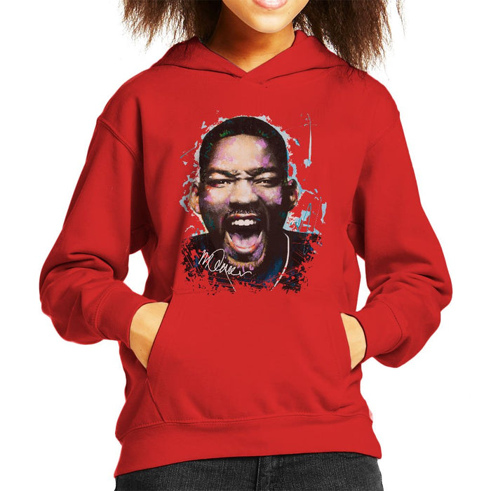 Sidney Maurer Original Portrait Of Will Smith Kids Hooded Sweatshirt - Kids Boys Hooded Sweatshirt