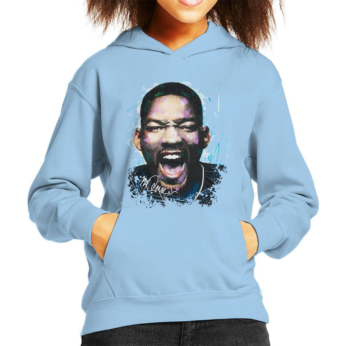 Sidney Maurer Original Portrait Of Will Smith Kids Hooded Sweatshirt - Kids Boys Hooded Sweatshirt