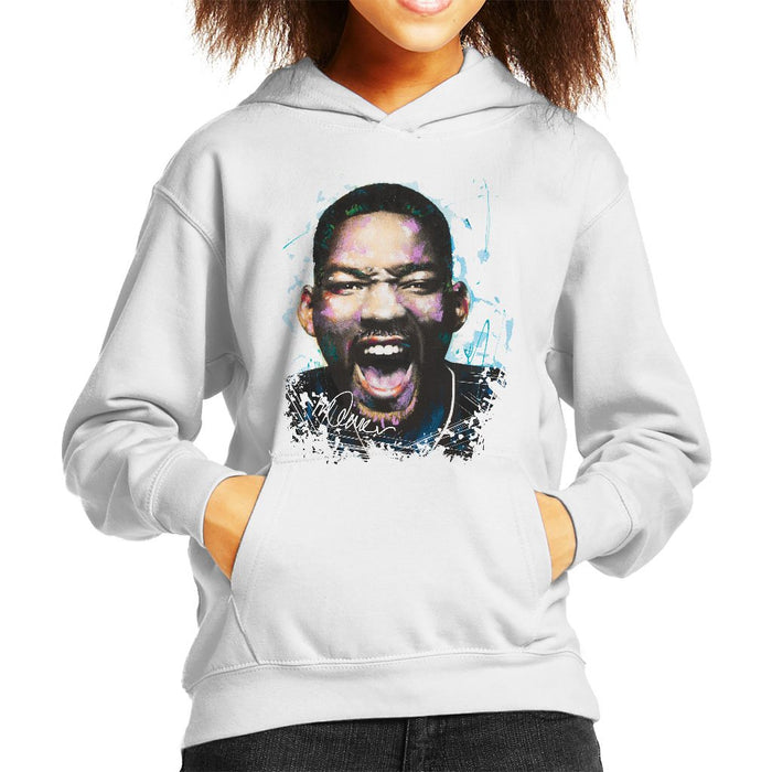 Sidney Maurer Original Portrait Of Will Smith Kids Hooded Sweatshirt - Kids Boys Hooded Sweatshirt