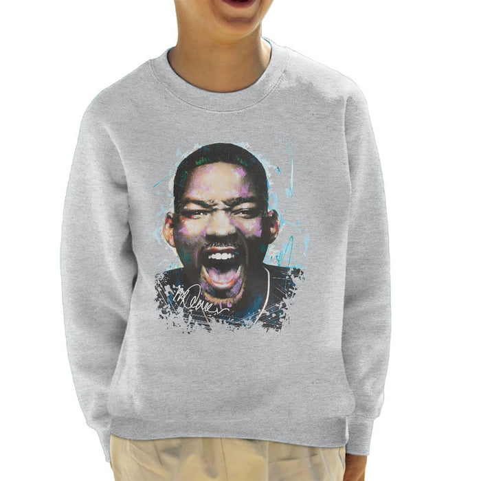 Sidney Maurer Original Portrait Of Will Smith Kids Sweatshirt - Kids Boys Sweatshirt