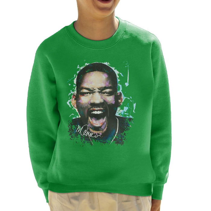 Sidney Maurer Original Portrait Of Will Smith Kids Sweatshirt - Kids Boys Sweatshirt