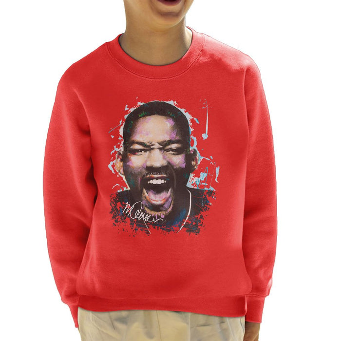 Sidney Maurer Original Portrait Of Will Smith Kids Sweatshirt - Kids Boys Sweatshirt