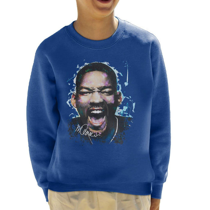 Sidney Maurer Original Portrait Of Will Smith Kids Sweatshirt - Kids Boys Sweatshirt