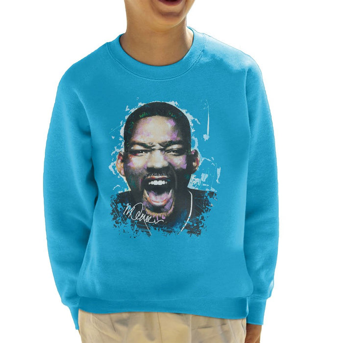 Sidney Maurer Original Portrait Of Will Smith Kids Sweatshirt - Kids Boys Sweatshirt