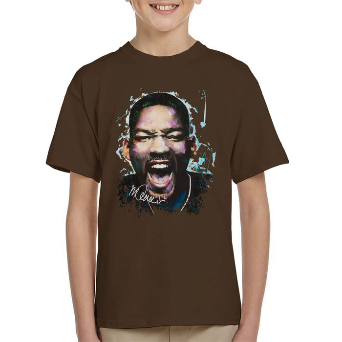 Sidney Maurer Original Portrait Of Will Smith Kids T-Shirt - Kids Boys T-Shirt