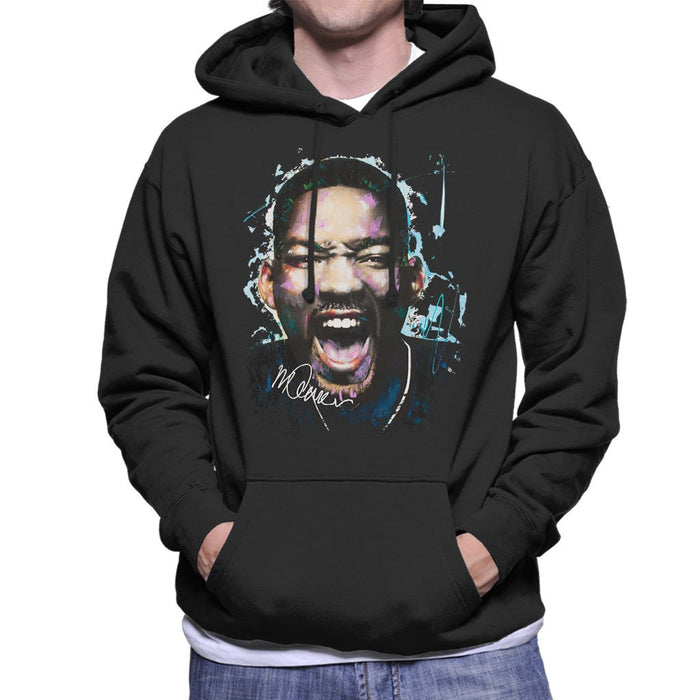 Sidney Maurer Original Portrait Of Will Smith Mens Hooded Sweatshirt - Mens Hooded Sweatshirt