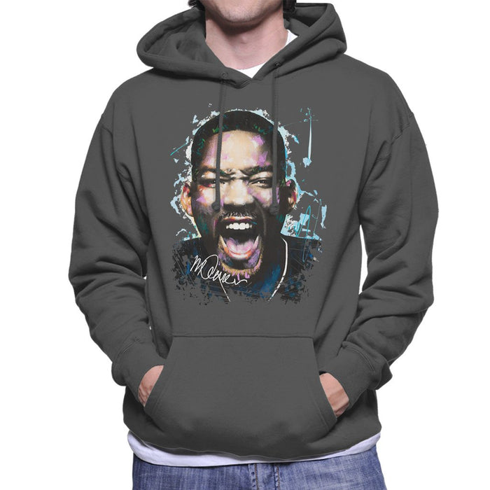 Sidney Maurer Original Portrait Of Will Smith Mens Hooded Sweatshirt - Mens Hooded Sweatshirt