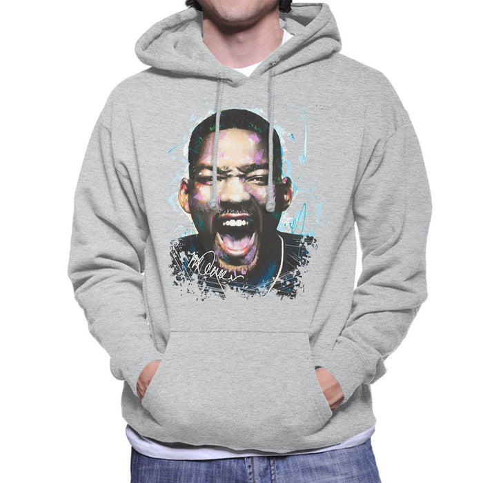 Sidney Maurer Original Portrait Of Will Smith Mens Hooded Sweatshirt - Mens Hooded Sweatshirt