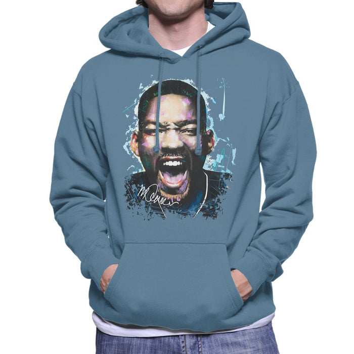 Sidney Maurer Original Portrait Of Will Smith Mens Hooded Sweatshirt - Mens Hooded Sweatshirt