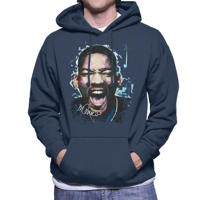 Sidney Maurer Original Portrait Of Will Smith Mens Hooded Sweatshirt - Mens Hooded Sweatshirt
