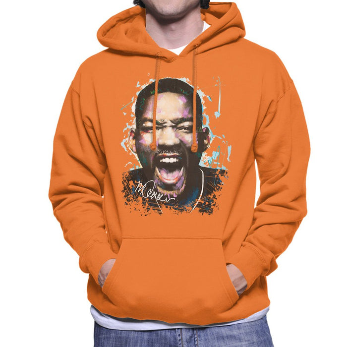Sidney Maurer Original Portrait Of Will Smith Mens Hooded Sweatshirt - Mens Hooded Sweatshirt