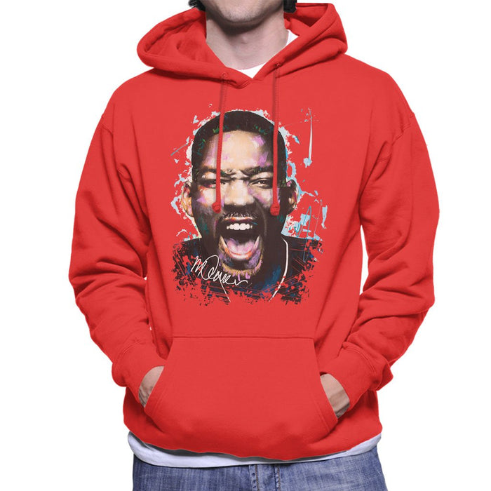 Sidney Maurer Original Portrait Of Will Smith Mens Hooded Sweatshirt - Mens Hooded Sweatshirt