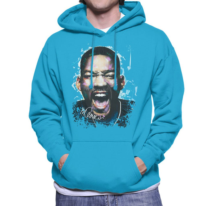Sidney Maurer Original Portrait Of Will Smith Mens Hooded Sweatshirt - Mens Hooded Sweatshirt
