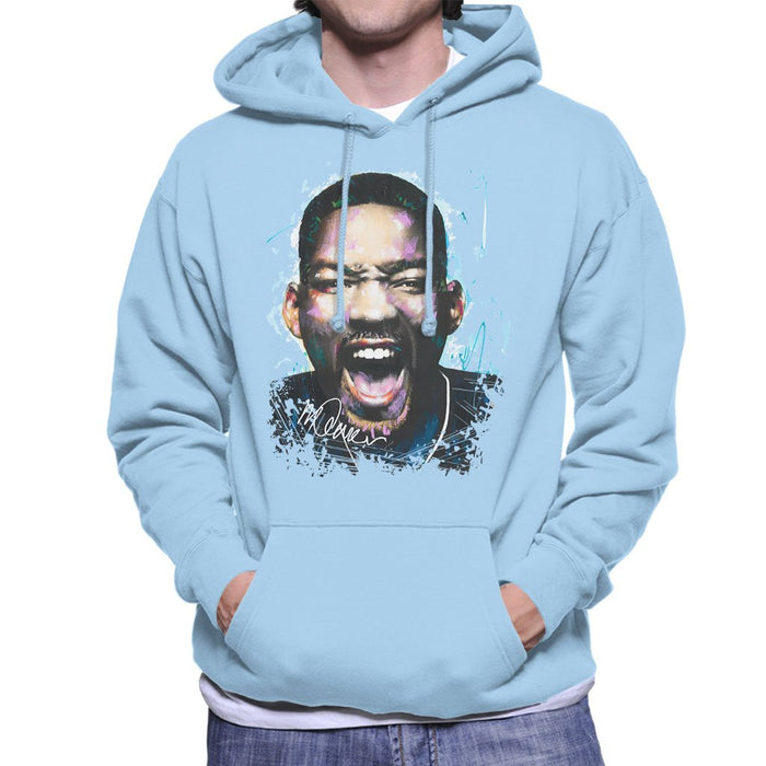Sidney Maurer Original Portrait Of Will Smith Mens Hooded Sweatshirt - Mens Hooded Sweatshirt