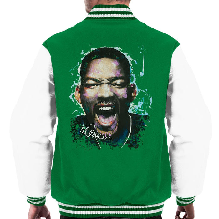 Sidney Maurer Original Portrait Of Will Smith Mens Varsity Jacket - Mens Varsity Jacket