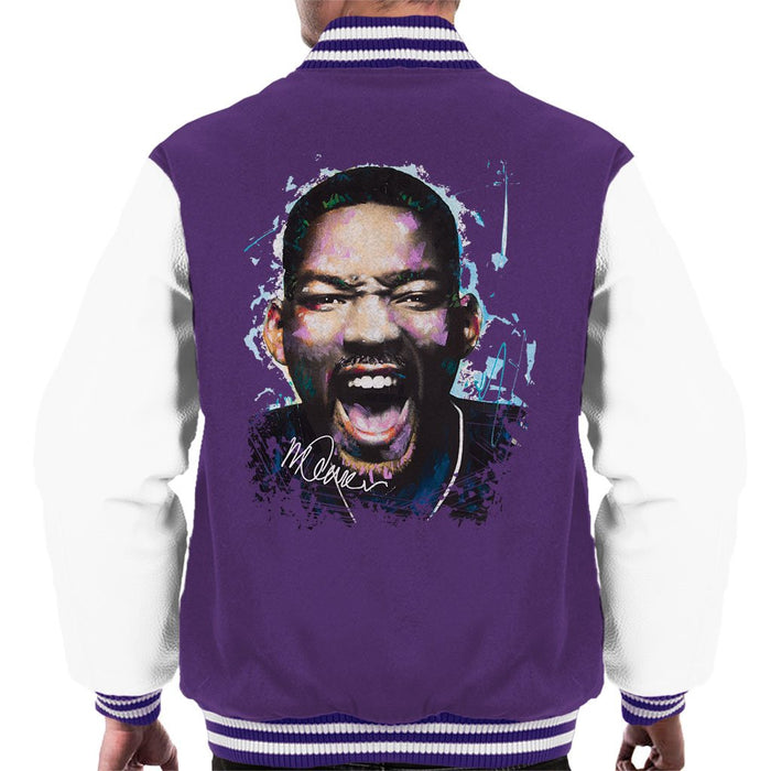 Sidney Maurer Original Portrait Of Will Smith Mens Varsity Jacket - Mens Varsity Jacket