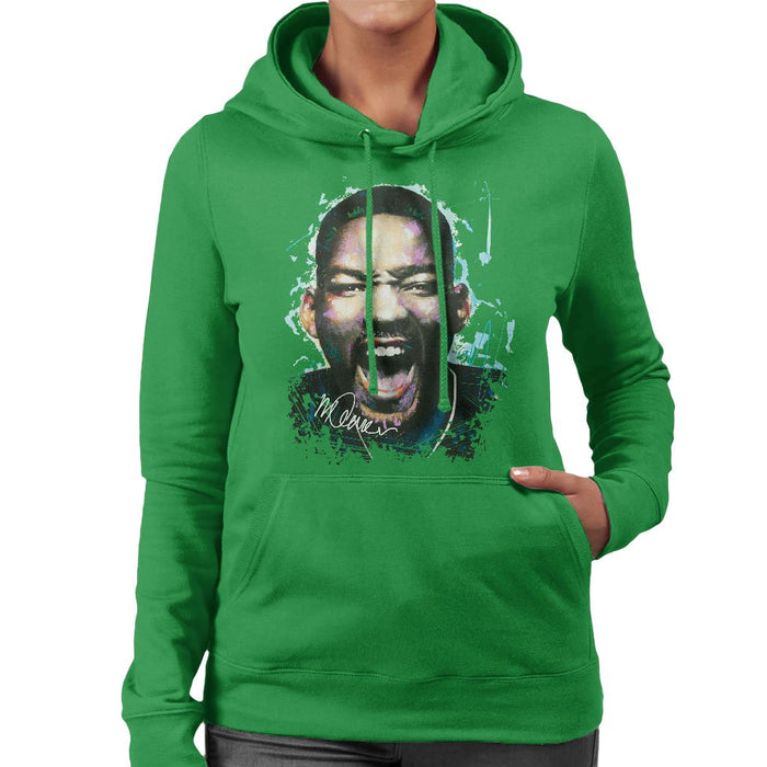 Sidney Maurer Original Portrait Of Will Smith Womens Hooded Sweatshirt - Womens Hooded Sweatshirt