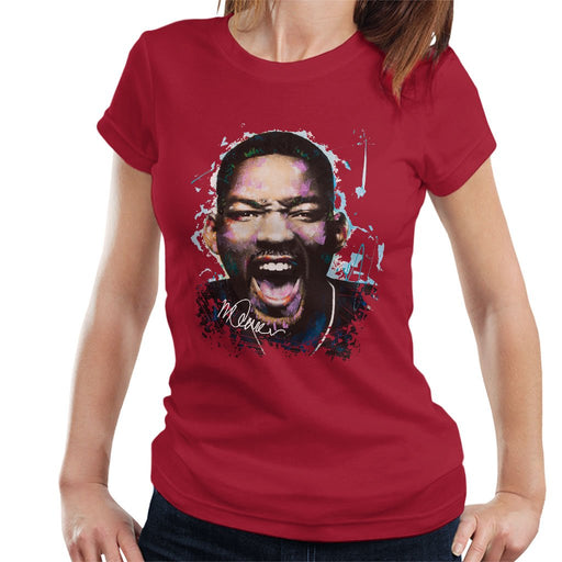 Sidney Maurer Original Portrait Of Will Smith Womens T-Shirt - Womens T-Shirt