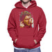 Sidney Maurer Original Portrait Of Ayrton Senna McLaren 1991 Mens Hooded Sweatshirt - Small / Cherry Red - Mens Hooded Sweatshirt