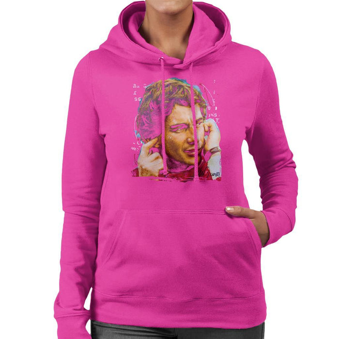 Sidney Maurer Original Portrait Of Ayrton Senna McLaren 1991 Womens Hooded Sweatshirt - Womens Hooded Sweatshirt