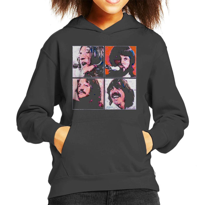 Sidney Maurer Original Portrait Of The Beatles Let It Be Kids Hooded Sweatshirt - Kids Boys Hooded Sweatshirt
