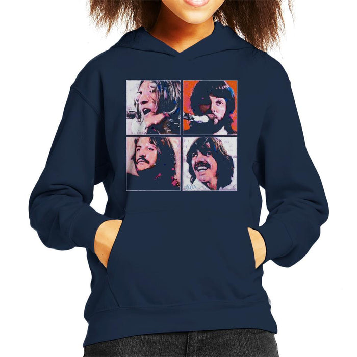 Sidney Maurer Original Portrait Of The Beatles Let It Be Kids Hooded Sweatshirt - Kids Boys Hooded Sweatshirt
