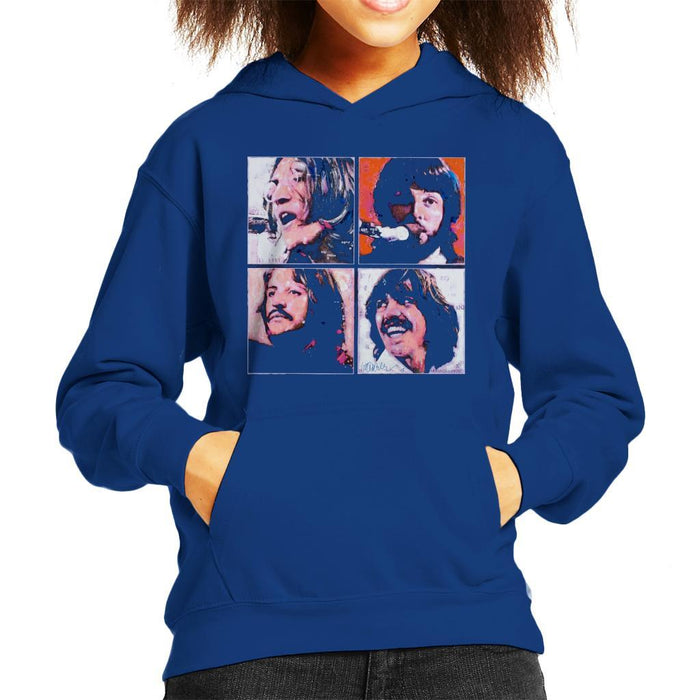 Sidney Maurer Original Portrait Of The Beatles Let It Be Kids Hooded Sweatshirt - Kids Boys Hooded Sweatshirt