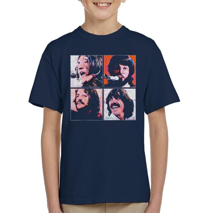 Sidney Maurer Original Portrait Of The Beatles Let It Be Kids T-Shirt - Kids Boys T-Shirt