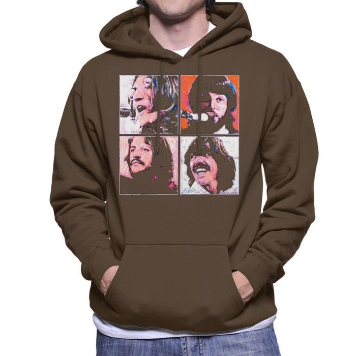 Sidney Maurer Original Portrait Of The Beatles Let It Be Mens Hooded Sweatshirt - Mens Hooded Sweatshirt