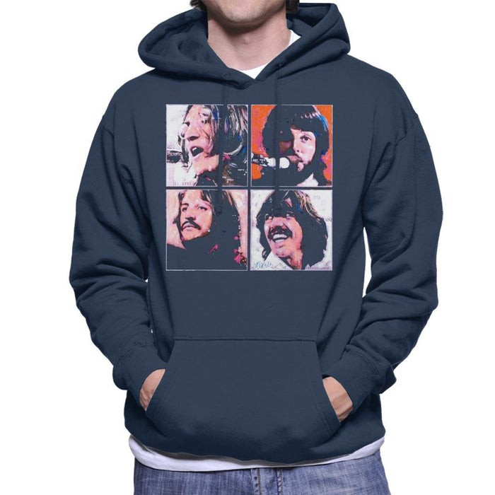 Sidney Maurer Original Portrait Of The Beatles Let It Be Mens Hooded Sweatshirt - Mens Hooded Sweatshirt