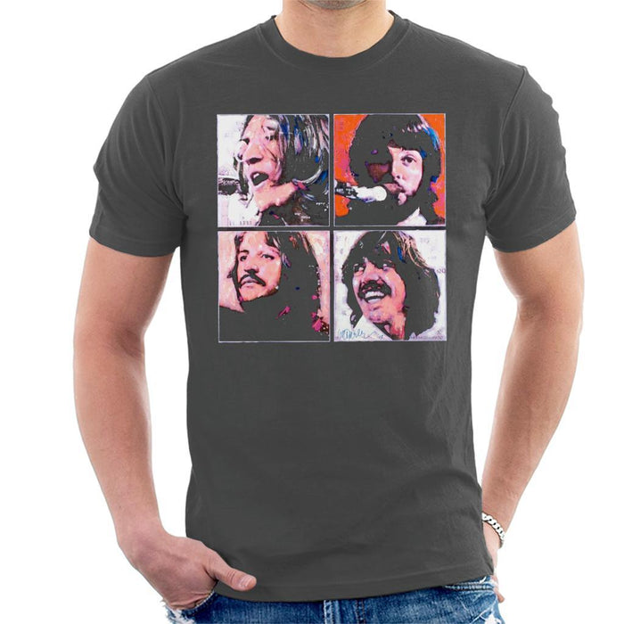 Sidney Maurer Original Portrait Of The Beatles Let It Be Mens T-Shirt - Mens T-Shirt