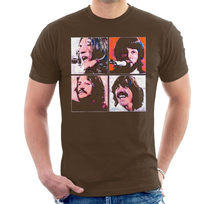 Sidney Maurer Original Portrait Of The Beatles Let It Be Mens T-Shirt - Mens T-Shirt