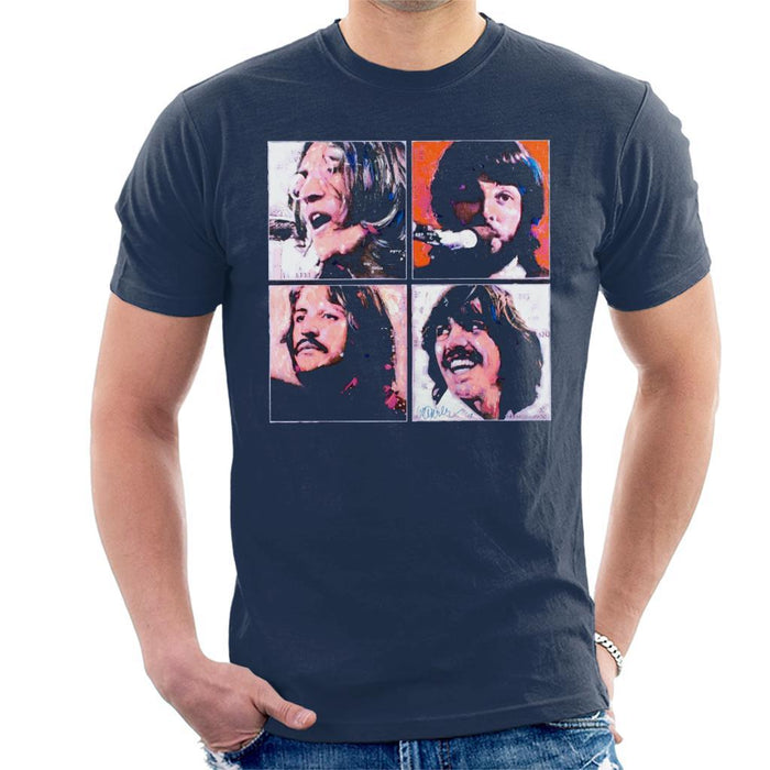 Sidney Maurer Original Portrait Of The Beatles Let It Be Mens T-Shirt - Mens T-Shirt