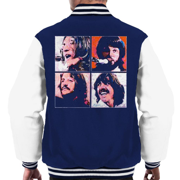 Sidney Maurer Original Portrait Of The Beatles Let It Be Mens Varsity Jacket - Mens Varsity Jacket