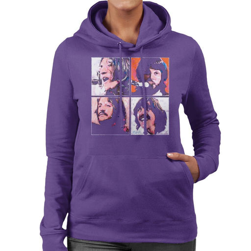 Sidney Maurer Original Portrait Of The Beatles Let It Be Womens Hooded Sweatshirt - Womens Hooded Sweatshirt