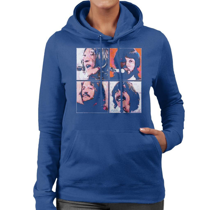 Sidney Maurer Original Portrait Of The Beatles Let It Be Womens Hooded Sweatshirt - Womens Hooded Sweatshirt