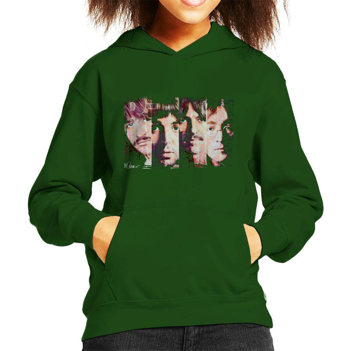 Sidney Maurer Original Portrait Of The Beatles Revolution Kid's Hooded Sweatshirt