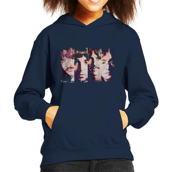 Sidney Maurer Original Portrait Of The Beatles Revolution Kid's Hooded Sweatshirt