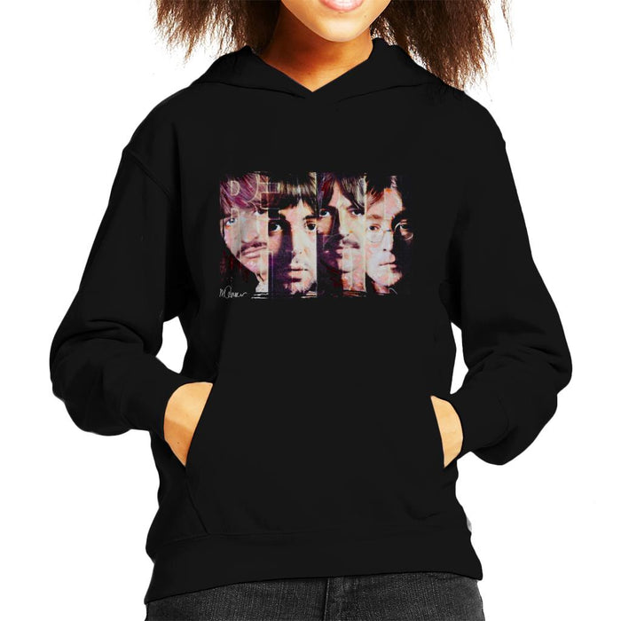 Sidney Maurer Original Portrait Of The Beatles Revolution Kid's Hooded Sweatshirt