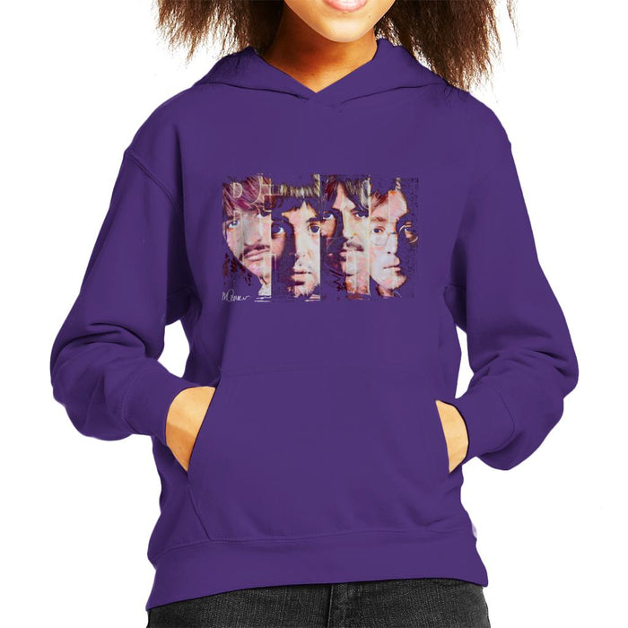 Sidney Maurer Original Portrait Of The Beatles Revolution Kid's Hooded Sweatshirt